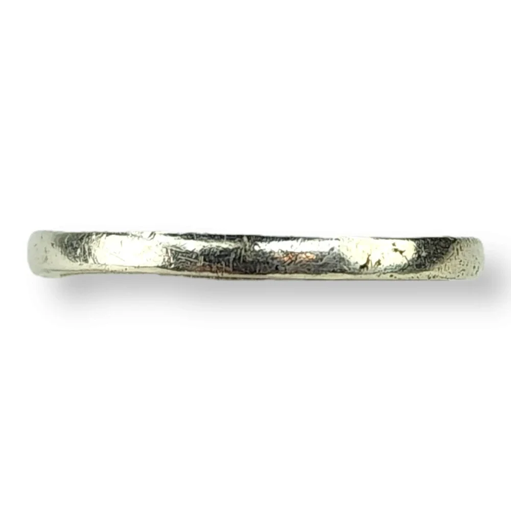 SK Ring Sterling Silver Size 6.5 Silver Square Halo Diamond Engagement Style 925